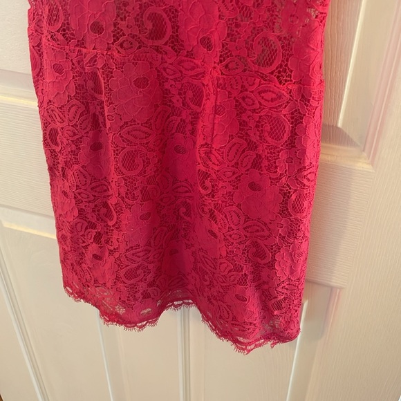 BCBG Maxazria Pink Lace Cut-Out Mini Dress Size 0 - Picture 3 of 8